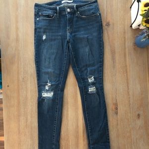 Levi’s 711 distressed skinny jeans, size 4